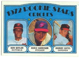 1972 Topps Baseball Cards      474     Don Baylor/Roric Harrison/Johnny Oates RC